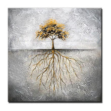 Load image into Gallery viewer, Hand Painted Golden Leaves Oil Paintings On Canvas Abatract Wall Pictures Pop Art Posters For Living Room Home Decoration