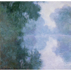 Arm of the Seine near Giverny in the Fog by Claude Monet Reproduction oil painting Canvas art Handmade High quality
