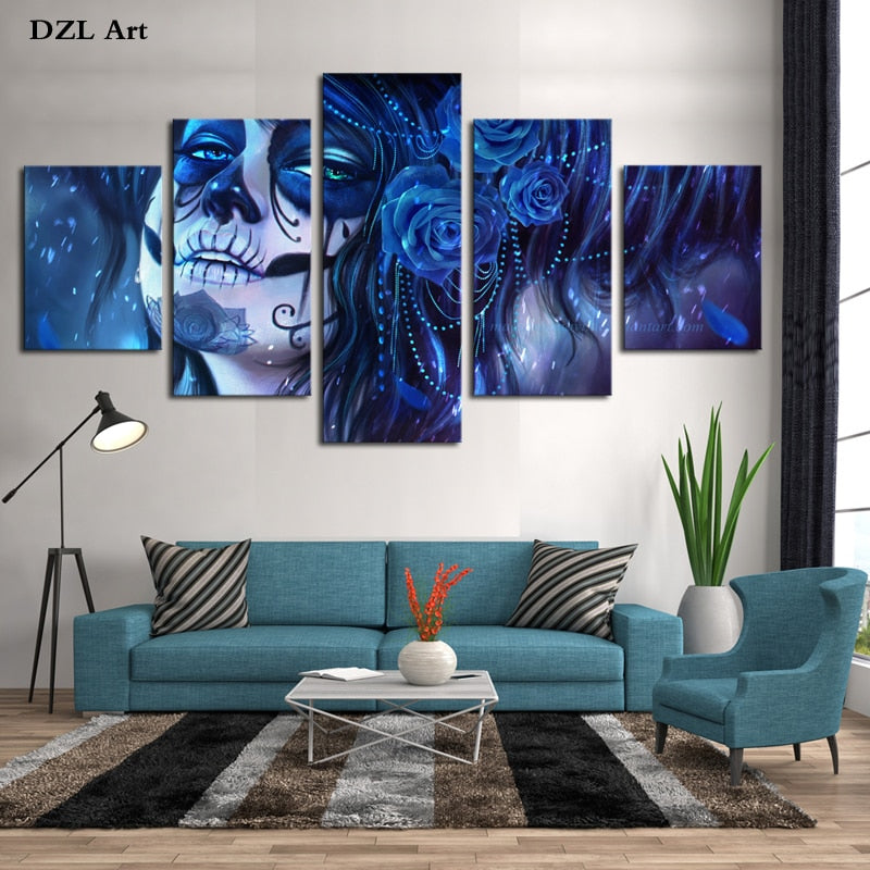 Drop Shipping 5 Piece Abstract beauty Modern Home Wall Decor Canvas Picture Art HD Print Painting On Canvas for Living Room