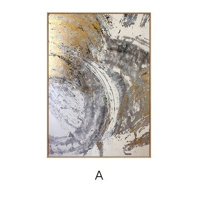 Artist Hand-painted High Quality Abstract Oil Painting on Canvas Handmade Beautiful grey and gold Colors Oil Painting
