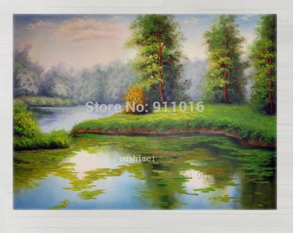 High Quality Handmade Spring Landscape Paintings Home Decor Canvas Scenery Painting Hang Paintings Decor Big Size Oil Painting