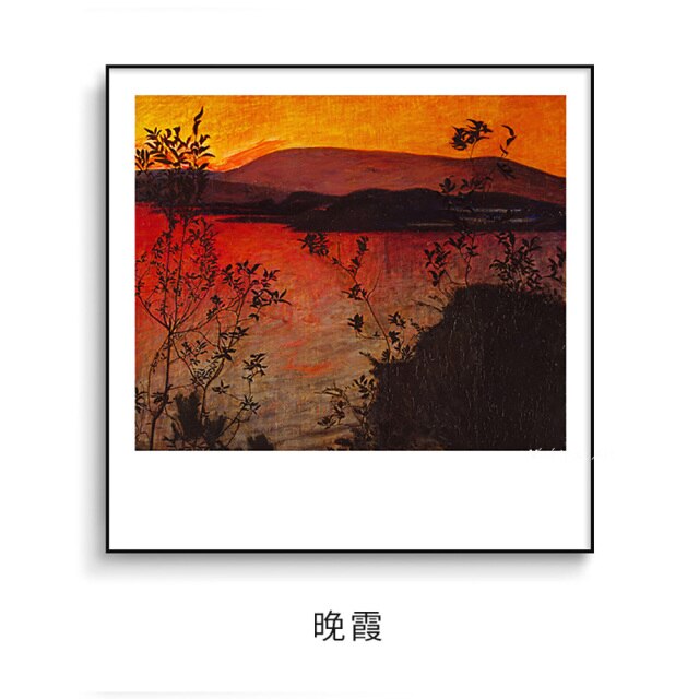 Beautiful Vintage Landscape Poster Handmade Art Canvas Painting Wall Pictures For Living Room Oriental Home Decor