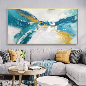 modern abstract 100% handmade gold oil painting of decorated painting  on office or home decoration