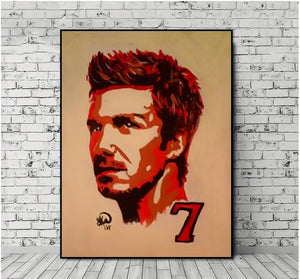 Free Shipping handmade  David Beckham popular art oil painting Wall art pictures painted for bedroom Home Decor