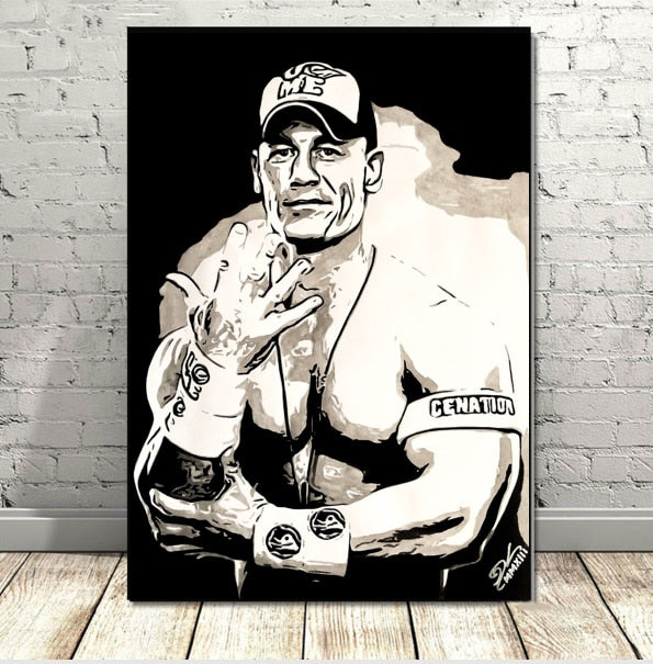 Free Shipping handmade John Cena popular art oil painting Wall art pictures painted for bedroom Home Decor