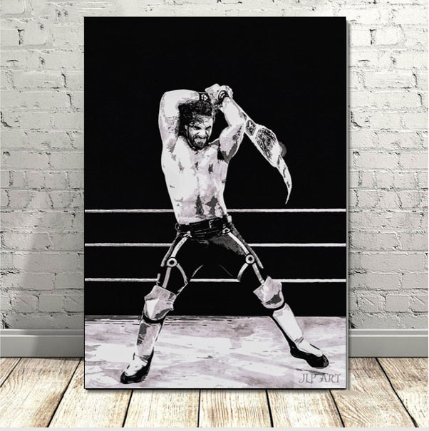 Free Shipping handmade Seth Rollins popular art oil painting Wall art pictures painted for bedroom Home Decor
