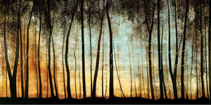 Landscape art trees Colors oil paintings Golden Forest Large canvas handmade High quality for home decor