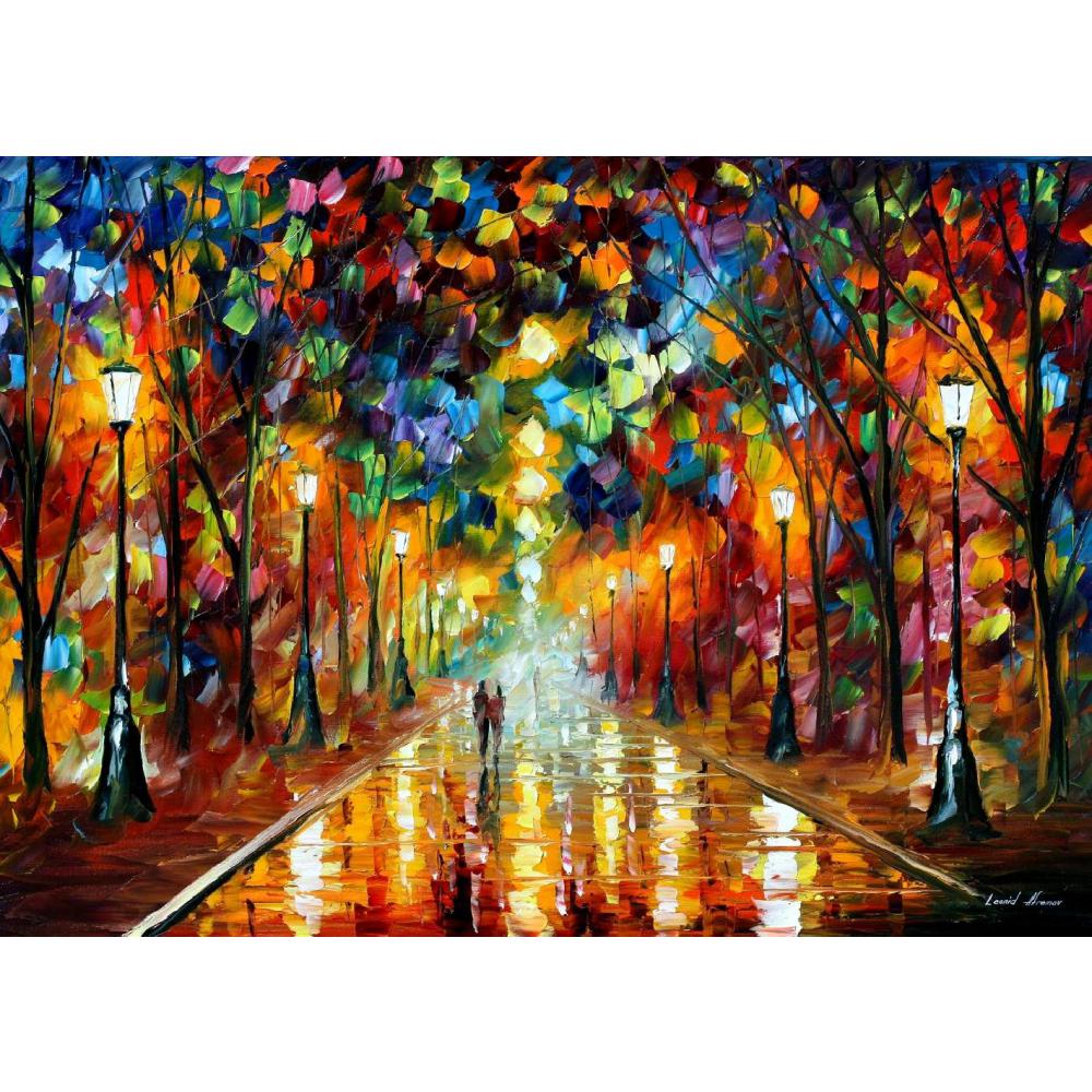 Wall art farewell to anger Palette Knife oil painting Modern abstract colorful landscapes artwork for living room decor Handmade