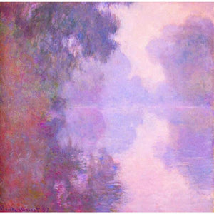Handmade oil painting reproduction of Claude Monet High quality Misty Morning on the Seine Living room decor