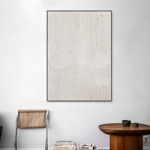 Handmade Abstract Painting White Canvas Art Textured Palette Knife Modern Wall Painting Hotel Restaurant Living Room Decor Oil