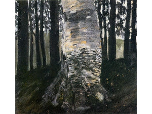 Handmade oil painting reproduction Birch in a Forest by Gustav Klimt