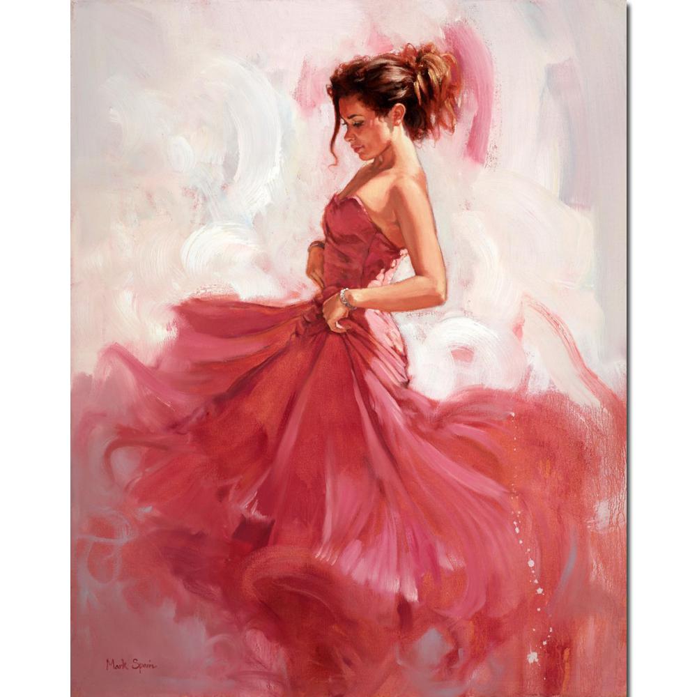 Wall Art Woman In Red Paintings For Bedroom Bathroom Portrait Oil Canvas Beauty Lady Modern Artwork Personalised Gift Handmade