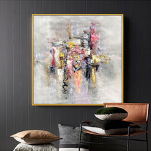 Load image into Gallery viewer, Hand Painted abstract painting texture acrylic Modern art green oil painting Golden for living room wall Large home decoration
