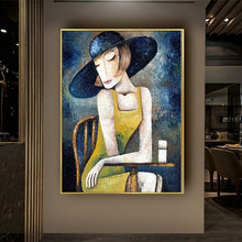 Load image into Gallery viewer, Famous Painting women portrait 100%Handmade oil Painting By Pablo Picasso Modern Abstract Portrait Wall Pictures For Home Decor