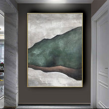 Load image into Gallery viewer, Handmade Contemporary Art Home Wall Decoration Canvas Art Abstract green,gray,Canvas Oil Painting Wall Picture For Living mural
