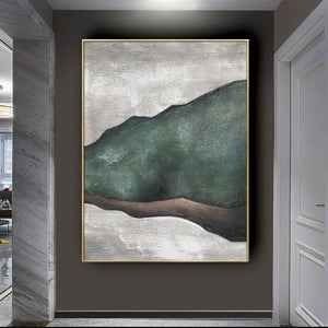 Handmade Contemporary Art Home Wall Decoration Canvas Art Abstract green,gray,Canvas Oil Painting Wall Picture For Living mural