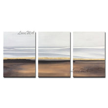 Load image into Gallery viewer, 3 Panels Simple Abstract Landscape Painting For Living Room Modern Scenery Painting For Home Decoration Unframed Custom Picture