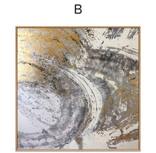 Load image into Gallery viewer, Artist Handmade Abstract Gold Oil Painting on Canvas Modern grey and gold Colors Oil Canvas Painting for Home Decor