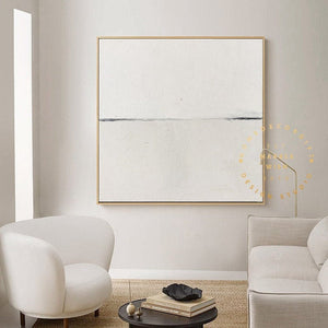 Large Art Neutral Beige Abstract Painting Scandinavian Wall Art Minimal Abstract Wall Art Japandi Wabi-Sabi Abstract Painting