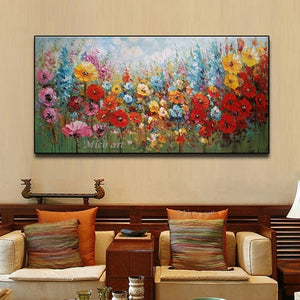 100% Handpainted Oil Painting on Canvas new Handmade knife flower oil Painting Wall Art picture home decoration For Living Room
