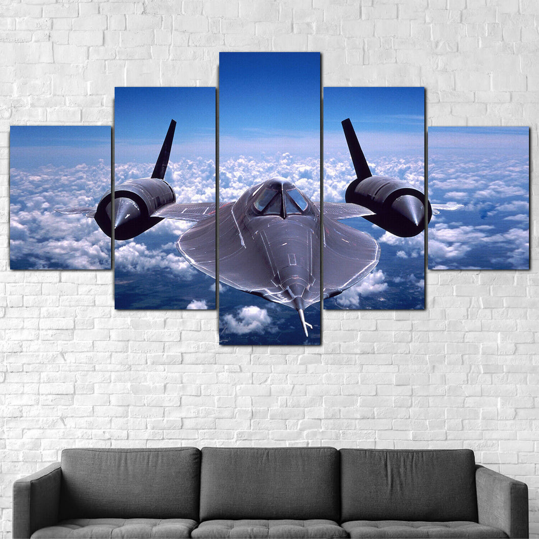 Pictures 5 Piece Lockheed SR 71 Blackbird fighter Canvas Print 5 Pcs Wall Art Poster Decor HD Print Home Decor Paintings 5 panel