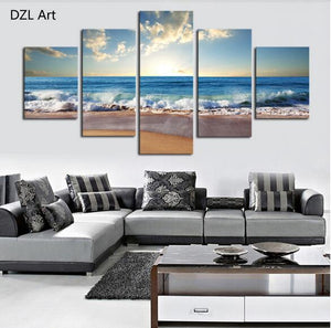 framed canvas 5 pcs Modern Home Wall Decor Canvas Picture Art HD Print Painting On Canvas for Gift