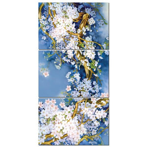 3 Pcs Abstract Tree Blue White Posters Wall Art Pictures Canvas Home Decor Posters Paintings Living Room Bedroom Decoration