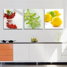 Load image into Gallery viewer, 3 Pcs Fruit Kitchen Pictures Abstract beautiful oil painting home wall art cheap Modular Pictures Wall Pictures For Living Room