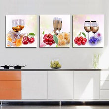 Load image into Gallery viewer, 3 Pcs Fruit Kitchen Pictures Abstract beautiful oil painting home wall art cheap Modular Pictures Wall Pictures For Living Room