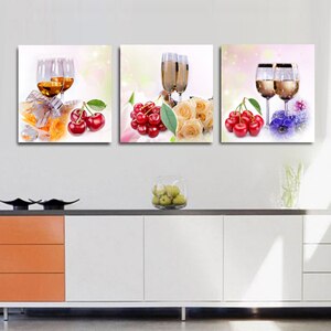3 Pcs Fruit Kitchen Pictures Abstract beautiful oil painting home wall art cheap Modular Pictures Wall Pictures For Living Room