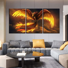 Load image into Gallery viewer, 5 OR 3 PCS Bird of Prey Oil Painting Phoenix Wallpaper Canvas Prints Murals Living Room Decor Animal Artwork Anime stickers