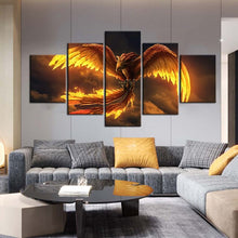 Load image into Gallery viewer, 5 OR 3 PCS Bird of Prey Oil Painting Phoenix Wallpaper Canvas Prints Murals Living Room Decor Animal Artwork Anime stickers