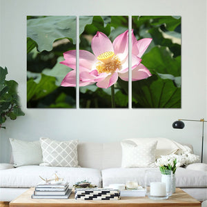 Oil Painting Canvas Art Painting No Frame Landscape Lotus Canvas Pictures for Living Room Flowers Wall Art Home Decor 3 PCS
