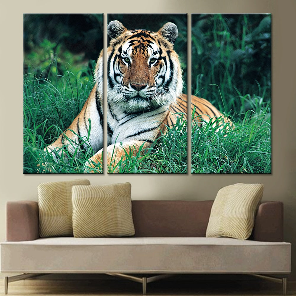 Drop-shipping Tiger Painting on Canvas Home Decor Art Poster Canvas Picture Wall Art Oil Picture Modular Painting 3 Pcs Unframed