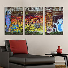 Load image into Gallery viewer, 3 Pcs Triptych Street Graffiti Love is Color Wall Art Pictures Canvas Home Decor Posters Painting Living Room Bedroom Decoration