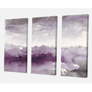3 Pcs Light Purple Scenery Landscape Posters HD Canvas Wall Art Pictures Accessories Paintings Home Decor Living Room Decoration