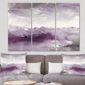 3 Pcs Light Purple Scenery Landscape Posters HD Canvas Wall Art Pictures Accessories Paintings Home Decor Living Room Decoration