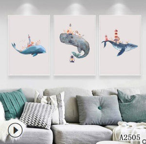 3 PCS  Abstract Wall Painting PVC Frameless Painting Wall Art Decoration Living Room Poster Print Room Hotel Restaurant