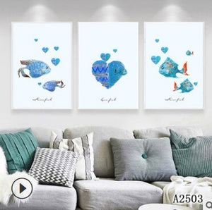 3 PCS  Abstract Wall Painting PVC Frameless Painting Wall Art Decoration Living Room Poster Print Room Hotel Restaurant