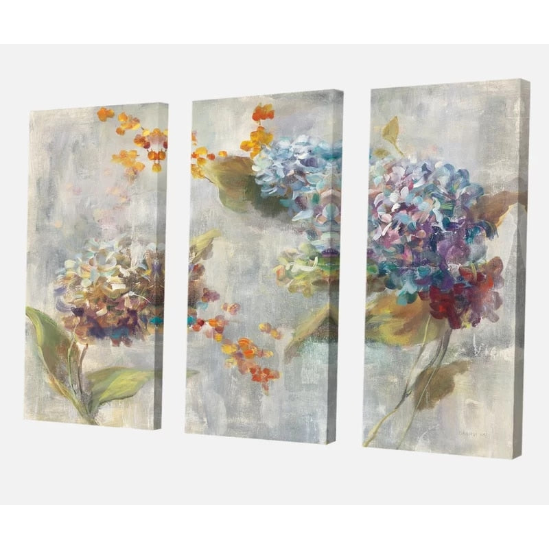 Canvas Printed 3 Pcs Modern Poster Gorgeous Flowers Home Decorative Painting Abstract Wall Art Picture Living Room Modular Frame