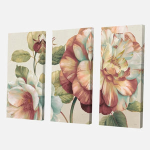 Canvas Prints 3 Pcs Poster Wall Art Blooming Flowers Painting Vintage Home Decor Modular Botany Pictures For Living Room Frame