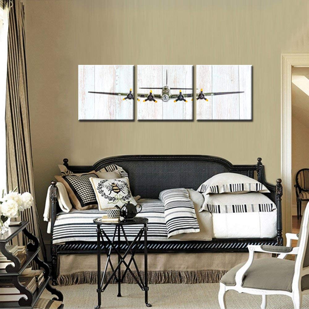 Canvas Wall Art Airplane B-17 Flying Fortress Airplane Pictures Canvas Prints 3 Pcs for Home Decor Drop shipping