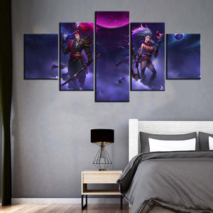 5 OR 3 PCS LOL Wall Art Video Game Painting Yasuo Diana Wallpaper Morden Artwork Canvas Printings Murals Home Decor Wall Cover