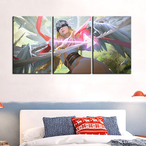 5 OR 3 PCS Digimon Adventure Anime Painting Wall Art Canvas Print Sexy Angewomon Wallpaper Chirldren's Room Decor Murals Sticker