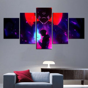 5 OR 3 PCS Anime Oil Painting Wall Stickers Yuji Ryomen Sukuna Wallpaper Canvas Artwork Wall Cover Home Decor Background Murals