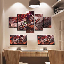 Load image into Gallery viewer, 5 OR 3 PCS Tryndamere Wallpaper Living Room Decoration Wall Stickers LOL Oil Painting Canvas Prints Wall Cover Murals Home Decor