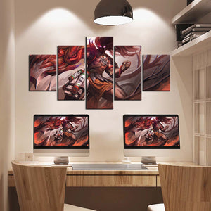 5 OR 3 PCS Tryndamere Wallpaper Living Room Decoration Wall Stickers LOL Oil Painting Canvas Prints Wall Cover Murals Home Decor