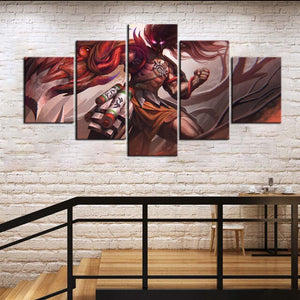 5 OR 3 PCS Tryndamere Wallpaper Living Room Decoration Wall Stickers LOL Oil Painting Canvas Prints Wall Cover Murals Home Decor