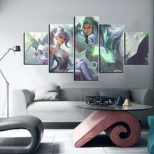 Load image into Gallery viewer, 5 OR 3 PCS LOL Game Poster Living Room Decoration Wall Art Stickers Zyra and Swain Wallpaper Wall Decor Canvas Prints Home Decor