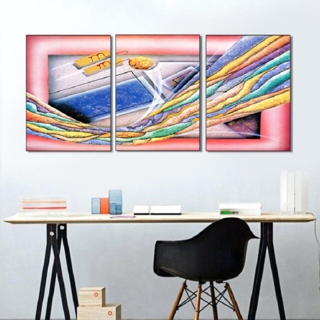 3 Pcs Abstract Home Canvas Painting Creative Wall Decoration Frameless Painting Core Home Decoration Living Room Wall Art Decor
